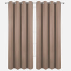 LEMOMO Blackout Curtains 52 x 120 Inch Long Cappuccino Curtains Set of 2 Panels - Image 2