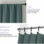 Simplebrand Ava Dark Green Blackout Curtains - Image 4