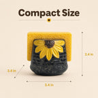 Ceramic Sunflower Dish Sponge Holder For Kitchen Sink Caddy Organizer Decor