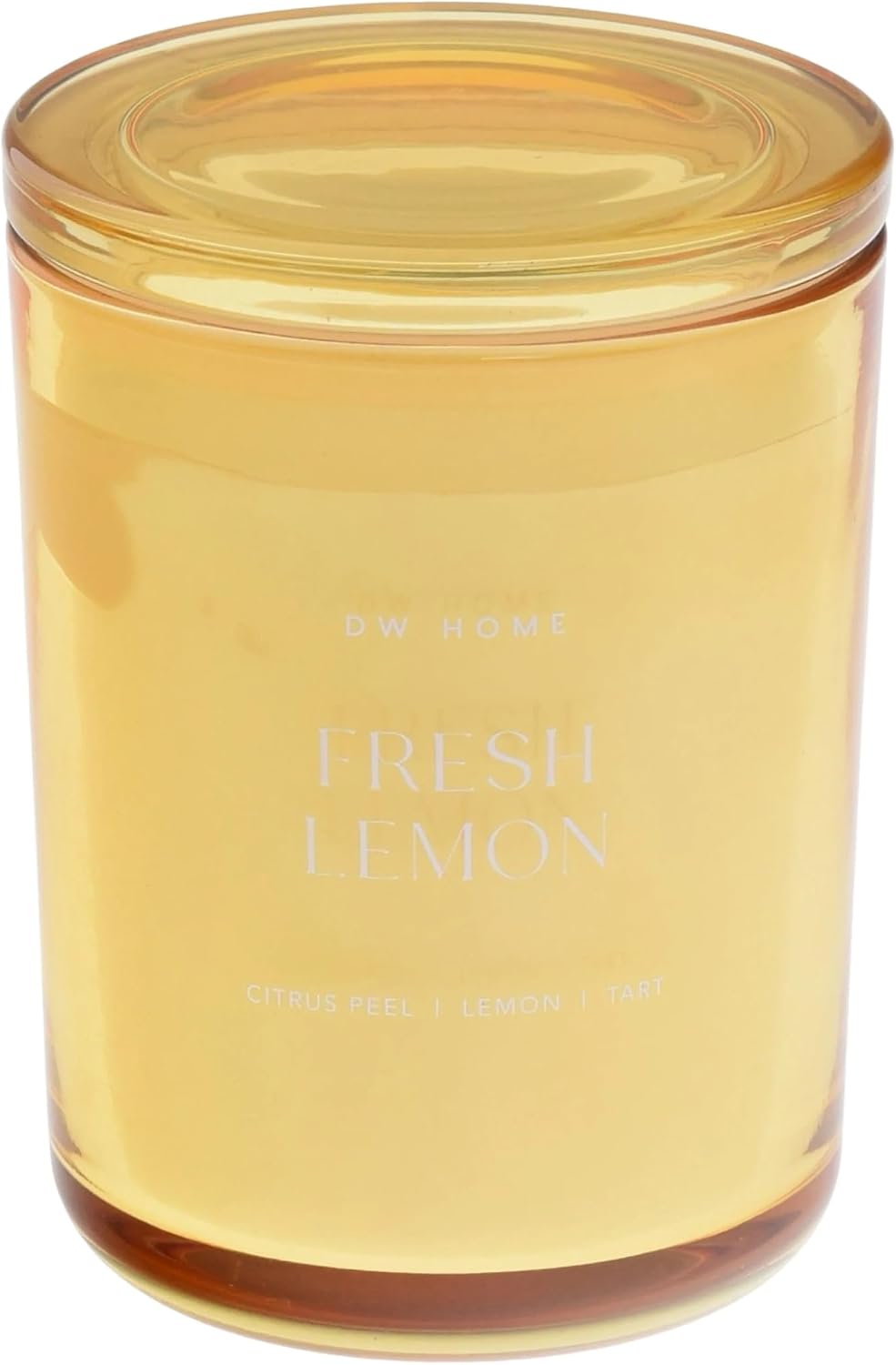 DW Home Fresh Lemon Scented Candles, 9 oz Single Wick Medium Jar, Up to 33 Hour Burn Time, Strong Long Lasting Bright Citrus Fragrance, Perfect for Home & Housewarming Gifts