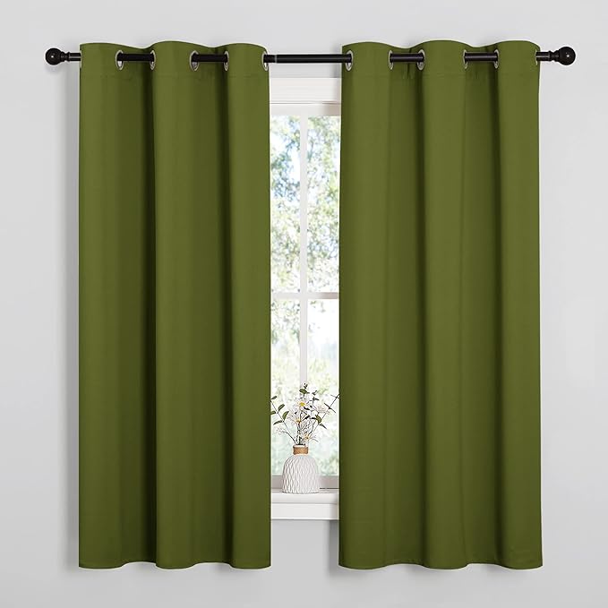NICETOWN Kitchen Curtain Panels Blackout Draperies, Thermal Insulated Solid by NICETOWN