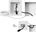 Mount-It! in-Wall TV Cable Concealer Kit with Recessed Power – Triple Outlet, 9ft Cord, and Hand Saw – Easy, Safe Cable Management for Organized TV and Home Theater Setups