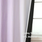 Estelar Textiler Lilac and Greyish White Blackout Curtains 54 Inch Length - Image 5