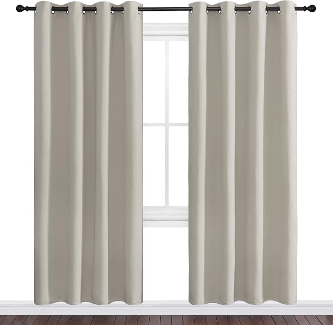 NICETOWN Natural Room Darkening Curtains 78" Long - Image 2