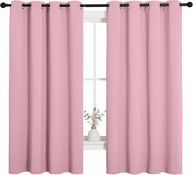 NICETOWN Bedroom Curtain Panels Blackout Draperies, Thermal Insulated Solid - Image 2