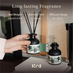 KRD Cashmere Wood Oil Diffuser, Home Fragrance Set Shelf Decor, 3.38oz