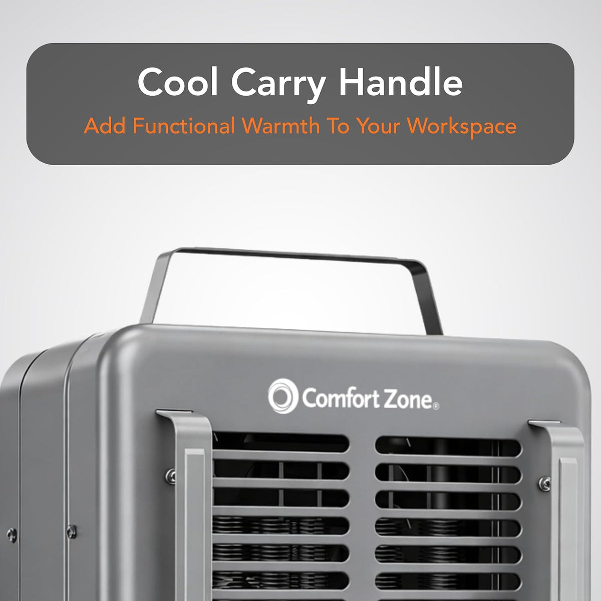 Comfort Zone Milkhouse Style Utility Space Heater with Adjustable Thermostat, Electric, Portable, 3-Prong Plug, Overheat Protection, & Tip-Over Switch, Ideal for Garage or Workshop, 1,500W, CZ798GR3