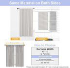 Simplebrand Ava Natural Short 24 Inches Blackout Curtain 2 Panels Set, Half - Image 8