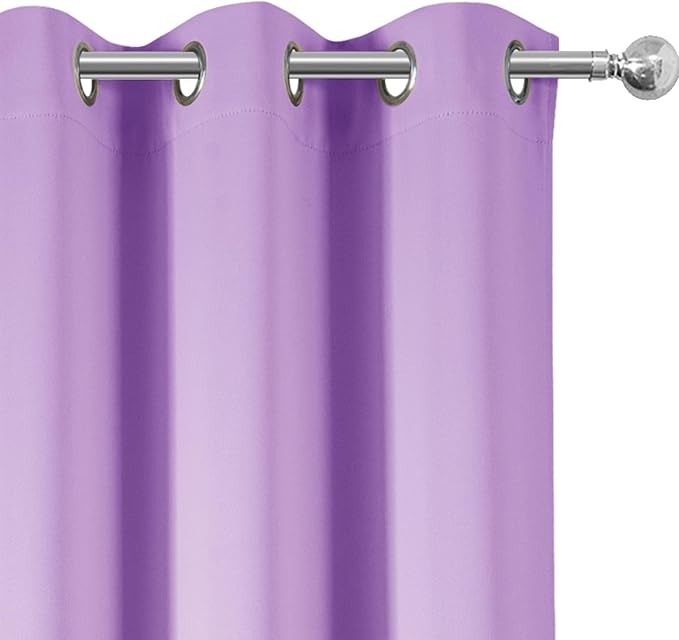 LEMOMO Blackout Curtains 52 x 120 Inch Long Lavender Curtains Set of 2 Panels - Image 6