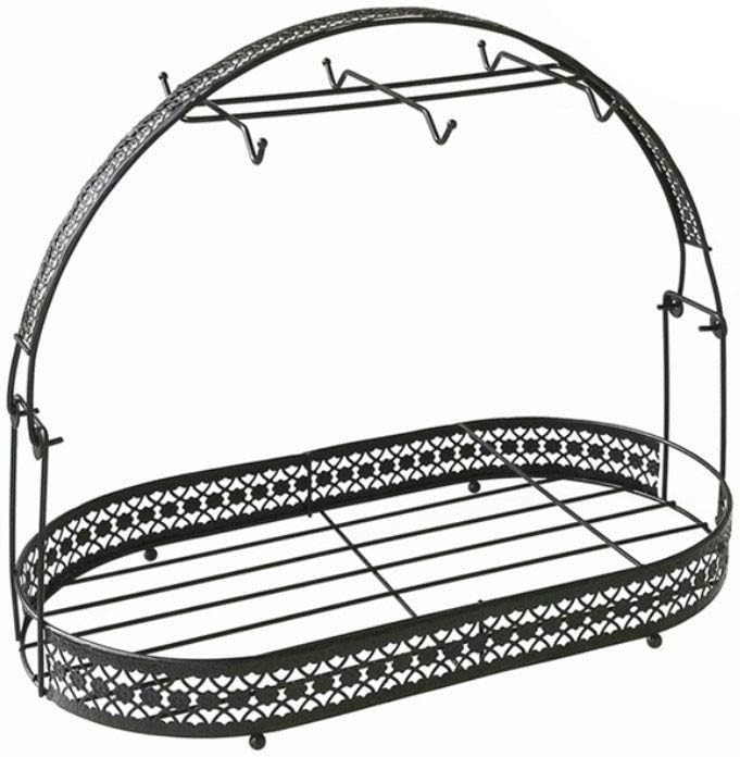 Mug Holder Coffee Cup Rack Stand - Wrought Iron Mug Rack Tea Set Organizer