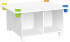 RiverRidge Kids Activity Table with 4 Storage Cubbies and Cups, White