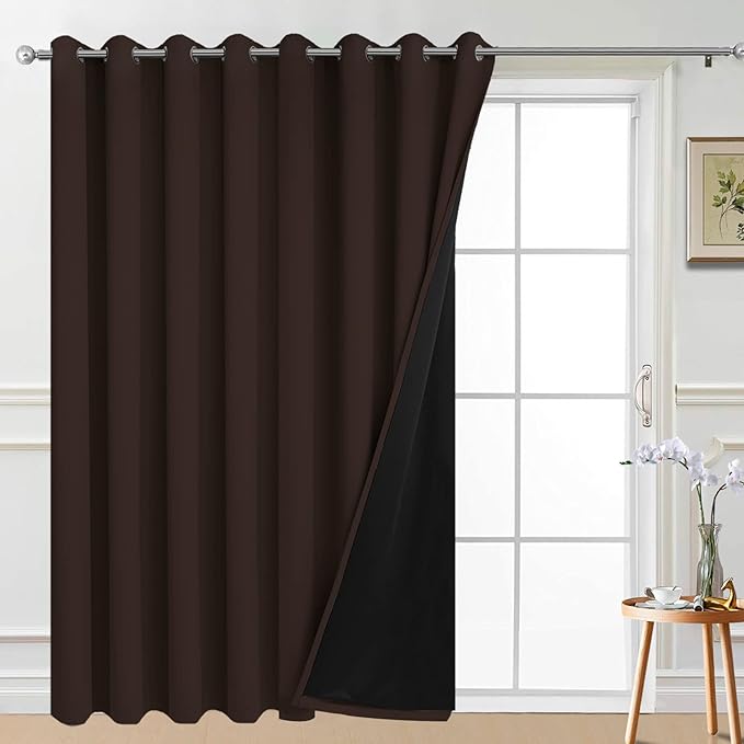 Yakamok 100% Blackout Patio Door Curtain Panels by Yakamok
