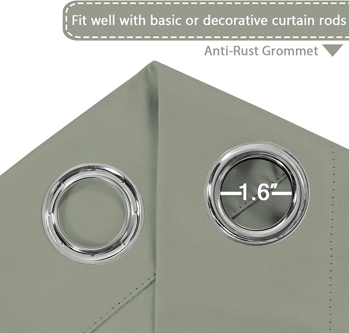 H.VERSAILTEX Blackout Patio Curtains 100 x 84 Inches - Image 3