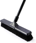 Eyliden 18" Push Broom for Deck Driveway Patio Garage, Black
