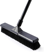 Eyliden 18" Push Broom for Deck Driveway Patio Garage, Black