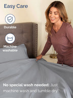 CGK Extra Deep Queen Sheet Set - 6pc Cooling Sheets - Steel Blue