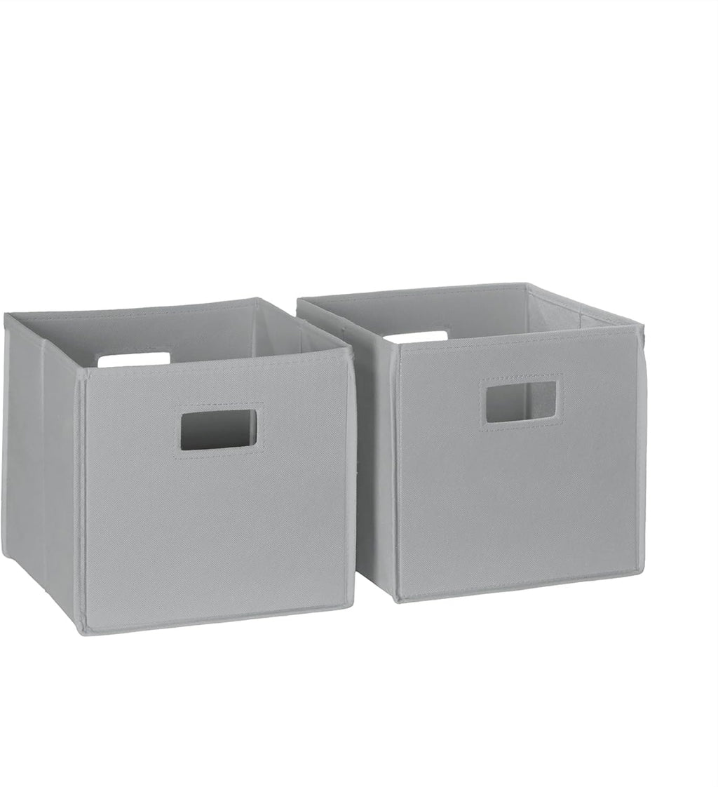 RiverRidge Folding Storage Bins - 2-pack of 10in Tall Periwinkle Blue Cubes