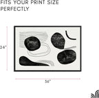 Americanflat 24x36 Poster Frame - Slim Molding - Black
