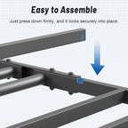 4x8FT Overhead Garage Ceiling Storage Rack with 6 Hooks