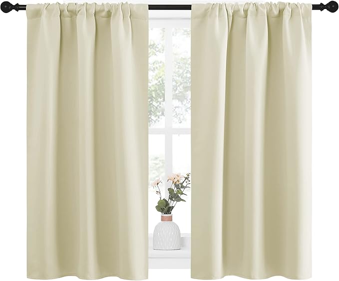 NICETOWN Kitchen Curtains, Short Blackout Curtains & Drapes, Small Window - Image 2
