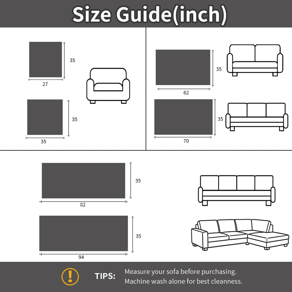 Chenille Dog Couch Cover, Non Slip Sofa Protector, Dark Gray 35"x62"