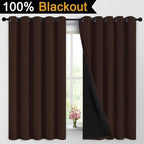 Yakamok 100% Blackout Curtains for Bedroom, 2 Thick Layers Thermal Insulated - Image 2