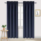 DWCN Navy Room Darkening Blackout Curtains by DWCN