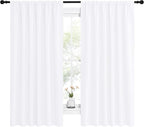 NICETOWN White Curtains, 50% Light Blocking Curtain Panels - Image 2