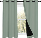 NICETOWN 100% Blackout Curtains 54 inches Long, Double-Deck Completely Blackout - Image 2