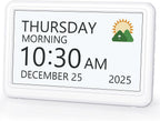 Digital Clock with Date and Week for Seniors, Alzheimer's Dementia Clock