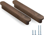 3 3/4 in Walnut Wood Kitchen pulls cabinets Handles Furniture Dresser Wardrobe Cupboard Drawer Handles 2 pcs