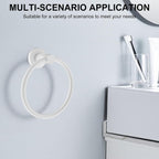 SetSail Towel Holder for Bathroom Wall Screw-in Towel Ring, White
