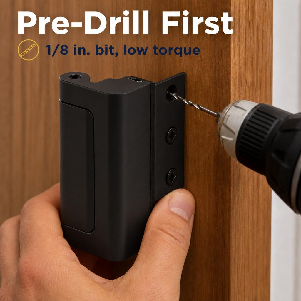 Prime-Line Door Reinforcement Lock, Matte Black