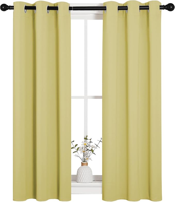 NICETOWN Window Curtain Panels, Thermal Insulated Solid Grommet Blackout - Image 2