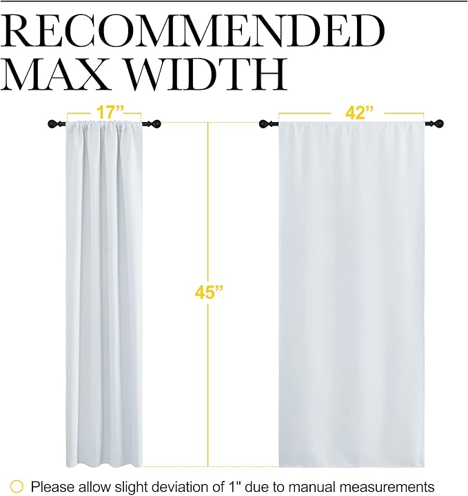 NICETOWN Greyish White Window Curtain Panels - Image 7