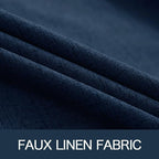 MIULEE Linen Textured Curtains for Bedroom Solid 100% Blackout Thermal - Image 5