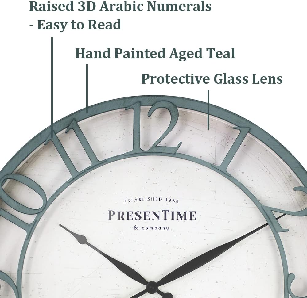 Presentime 21" Farmhouse Series Wall Clock