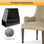 16 Pcs Non Slip Square Chair Leg Protector, Black, 1.26-1.57".