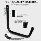 Garage Storage Jumbo Arm Hook Heavy Duty Wall Mount Organizer Utility Garden Hanger with EVA Protector (6 Pcs 13" J Hooks)