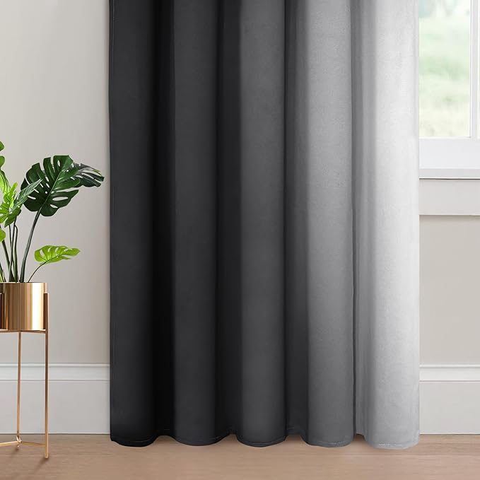 Yakamok Room Darkening Ombre Curtains 84 Inch Length, Light Blocking Grommet - Image 4