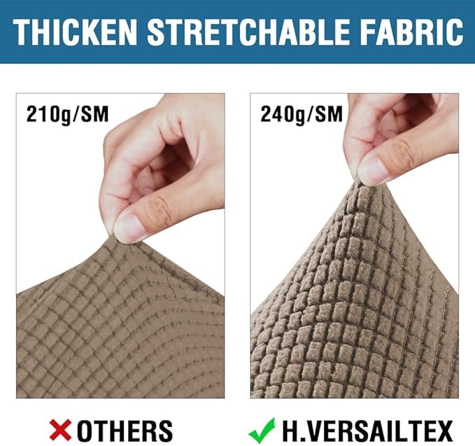 H.VERSAILTEX 3 Piece Stretch Sofa Covers - Image 3