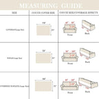 HANDONTIME Beige Couch Covers for 3 Cushion Sofa - Image 3