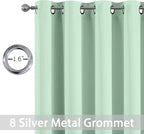 Yakamok Light Sage Green Blackout Curtains 63 Inches Length - Image 2