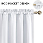 DWCN White Room Darkening Blackout Curtains - Image 4