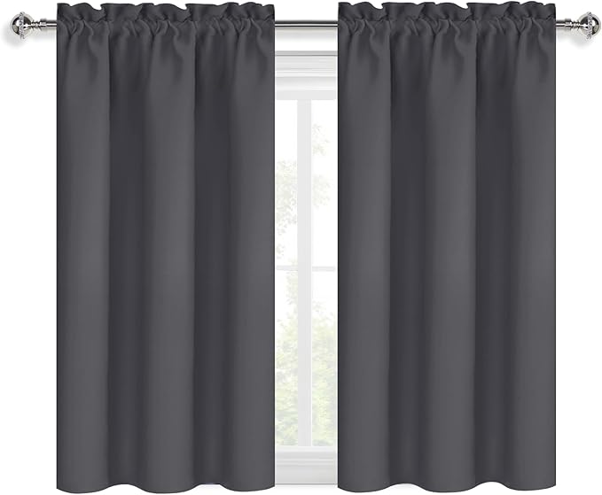 DWCN Blackout Curtains for Bedroom 54 Inch Length 2 Panels Set, Solid Thermal - Image 9