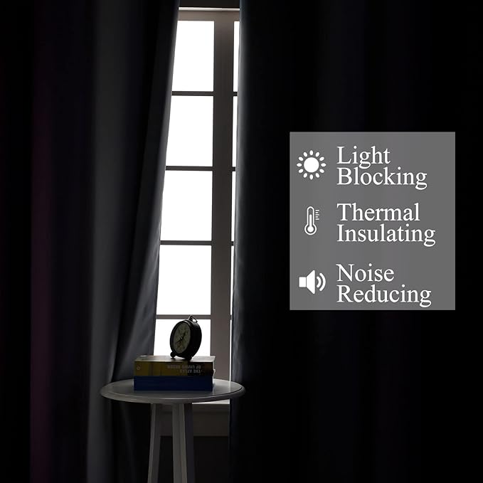 Estelar Textiler Grey and Purple Blackout Curtains - Image 3
