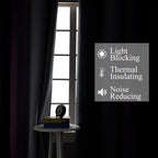 Estelar Textiler Ombre Purple and Grey Blackout Curtains 72 Inches Long - Image 3