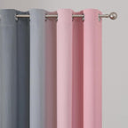 Ombre Pink and Gray Blackout Curtains 96 Inches Long, Full Room Darkening - Image 4