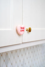 Knobēz 8pk Decorative Knob Covers - Valentine Conversation Hearts Decor