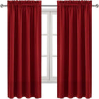 DWCN Burgundy Room Darkening Blackout Curtains - Image 9